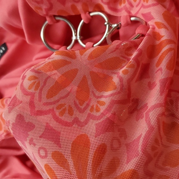 Harper 241 NWOT Orange & Pink Hippiecore 60s Inspired Sleeveless Top Size Small - Picture 6 of 6